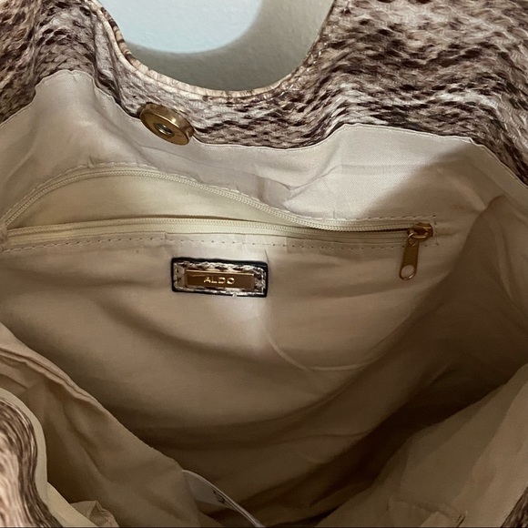 Aldo snake print large boho fringe bag purse - Picture 4 of 11